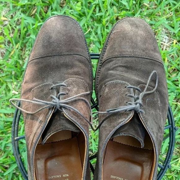 Alden #2834 Straight Tip Mocha Kid Suede Bluchers - Picture 4 of 9